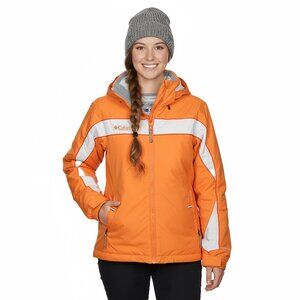 Columbia Women’s 3-in-1 Interchange Ski Jacket Orange White Winter Coat Outdoors